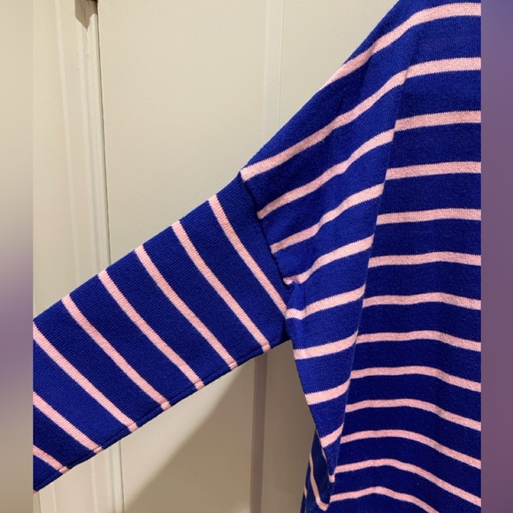Lilly Pulitzer Elba Sweater, Twilight Blue, Coastal Shell Stripe, Size XS - Picture 8 of 8